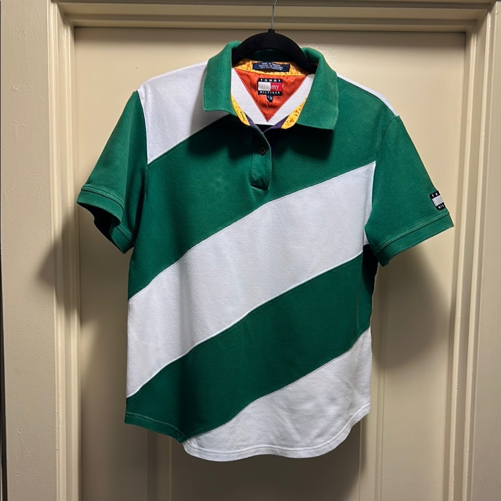 Tommy Hilfiger Regular Fit Banner Stripe Polo, size:Large
